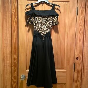 Miss Fortune leopard print rockabilly pinup retro vintage Pinupgirl circle dress